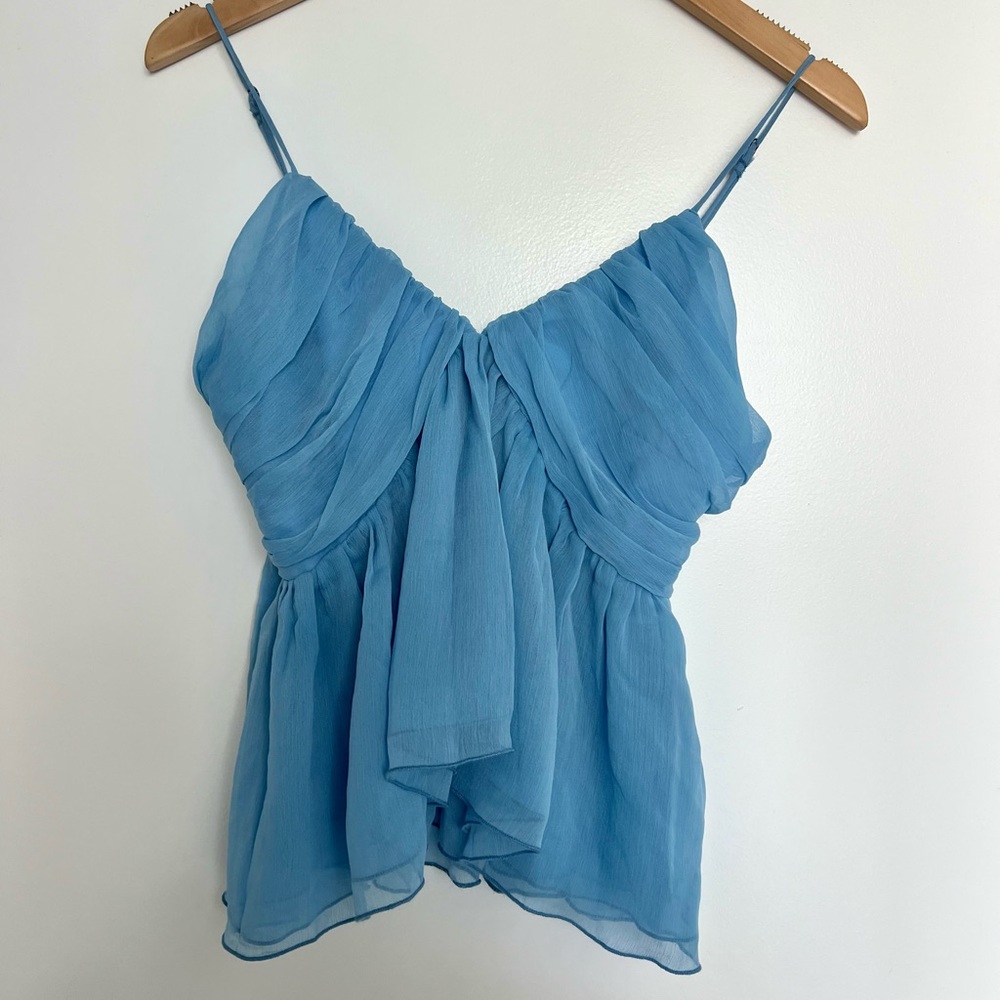 Abercrombie & Fitch Light Blue Chiffon Blouse